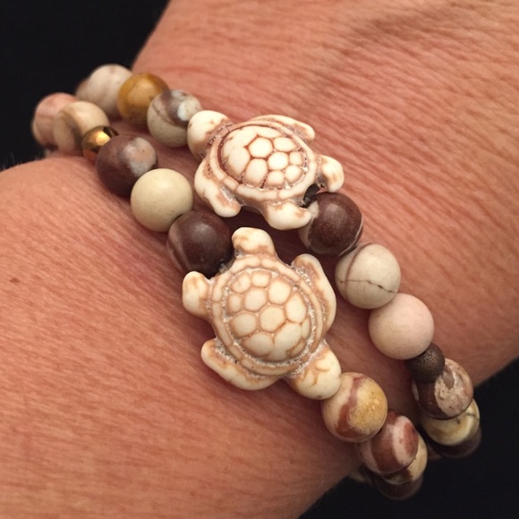 2 Howlite & Jasper energy bracelets - Picture 4 of 4