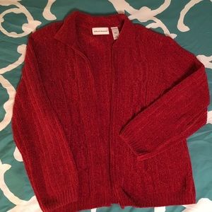NWOT Alfred Dunner Zip front cardigan