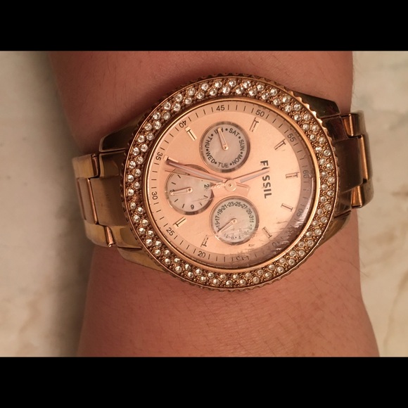 Rose Gold Fossil Watch
