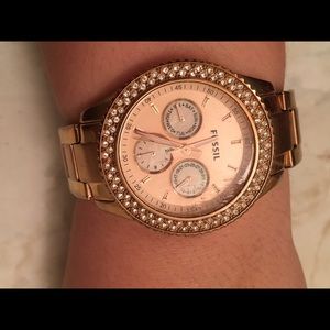 Rose Gold Fossil Watch