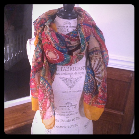 Colorful Gypsy Scarf! Perfect for Fall. - Picture 1 of 3