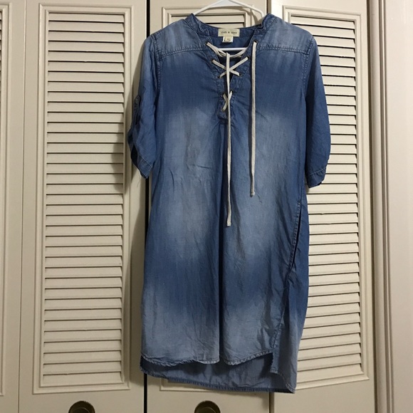 ✨Anthro cloth&stone lace up dress✨