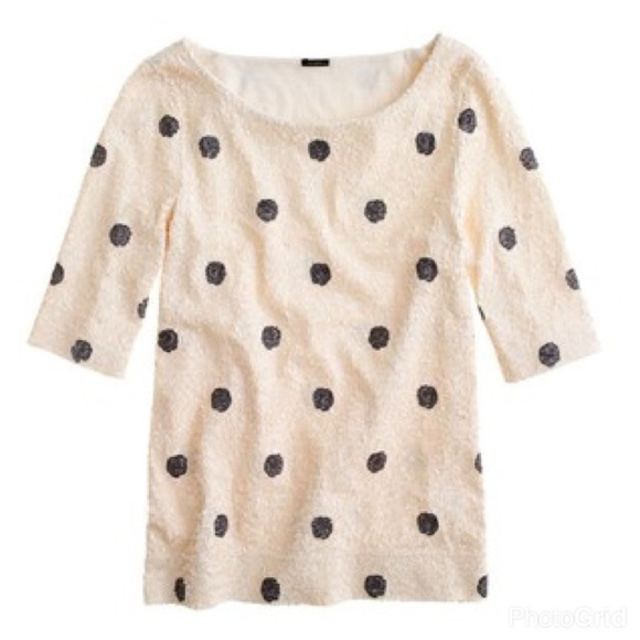 J. Crew Tops - j c r e w • sequin dot tee