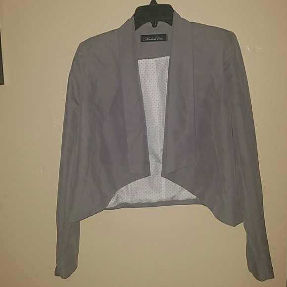 Gray blazer. Super cure and great for the office