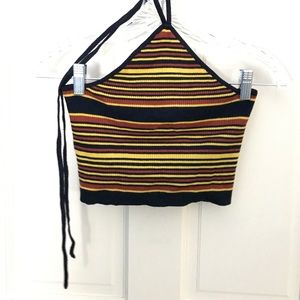Ribbed Halter Crop top Urban Outfitters