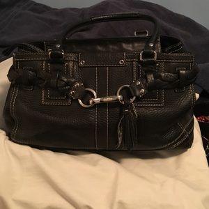 Black coach satchel bag