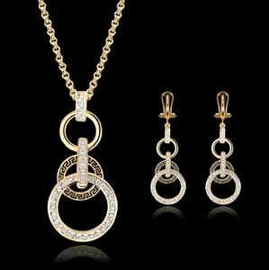 ❌️SOLD 9k Yellow Gold Plated Necklace Earrings Set
