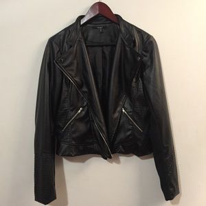 Papaya - Faux Leather Jacket