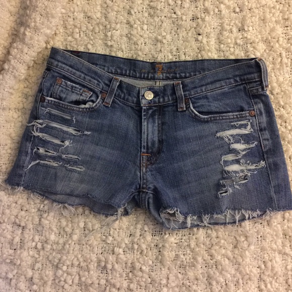 7 for all Mankind Jean Shorts - Picture 2 of 4