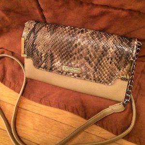 Small faux snakeskin purse