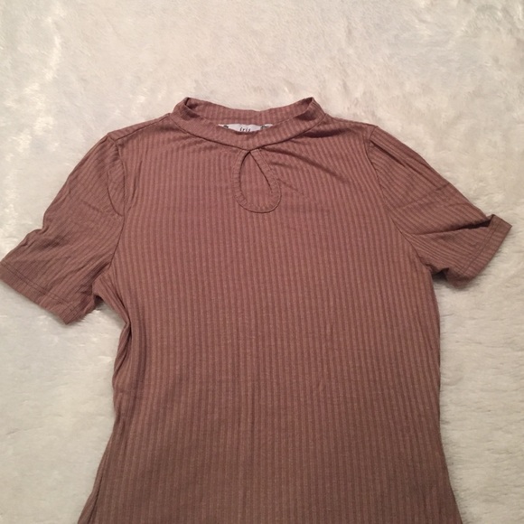 Taupe Body Suit with cut out - Picture 2 of 2