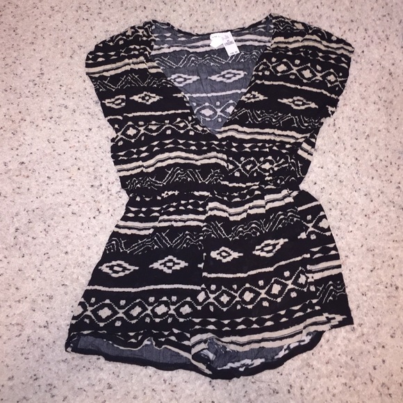 Tribal print romper