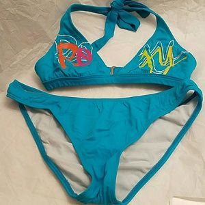 LAST CHANCE: Roxy Turquoise Halter Bikini Set
