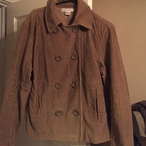 Double breasted corduroy jacket