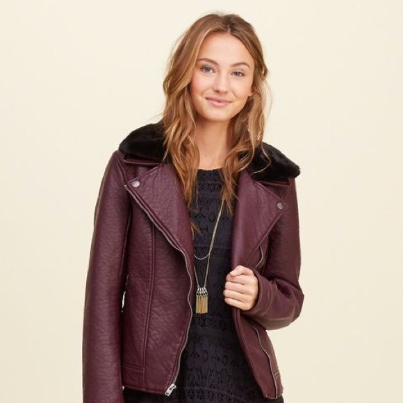 SALE! NWT Vegan Hollister Leather Moto Jacket