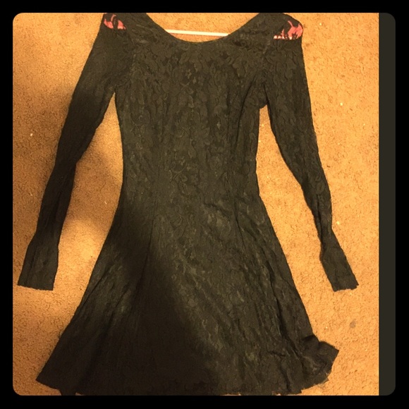 Black lace dress
