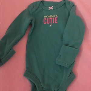 Turquoise Longsleeve Onesie.