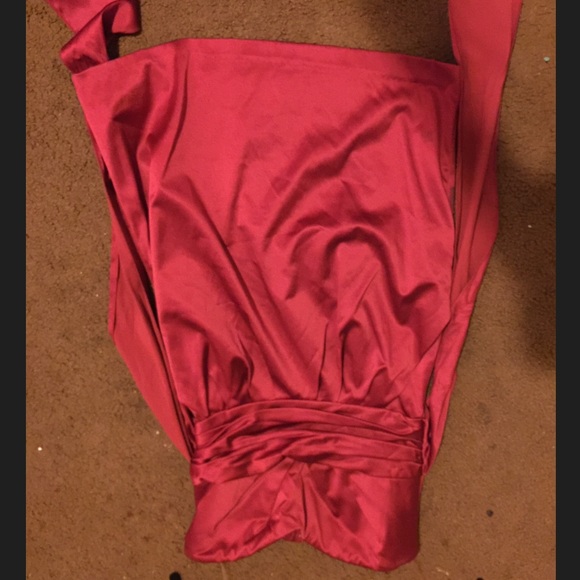 Red knee length dress