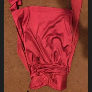 Red knee length dress