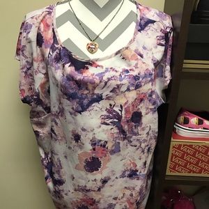 Ava & Viv Pastel Short Sleeve Top - 1X