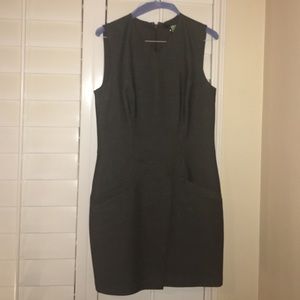 BCBG Grey shift dress  with pockets. Never Worn.