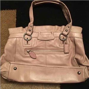COACH blush pink leather purse