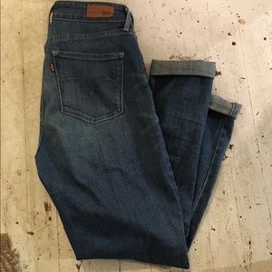 Levi's premium high waist skinny ankle jeans