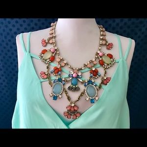 Brand new detailed pastel jeweled necklace