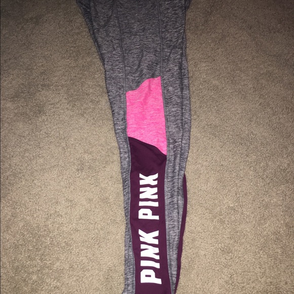 PINK leggings with maroon and pink