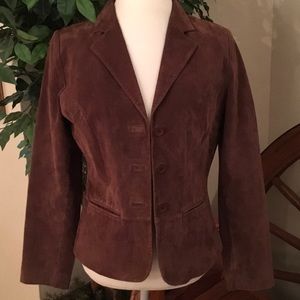 Brown Suede Leather Jacket size 10