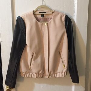 H & M Faux Leather Bomber Jacket
