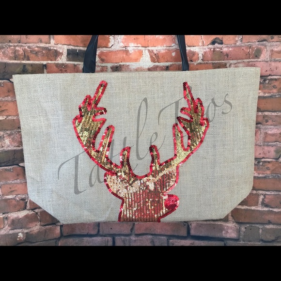 Rudolph Sequined Tote LARGE ‼️‼️