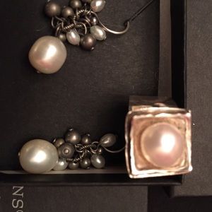Silpada Freshwater Pearl Ring & Earrings