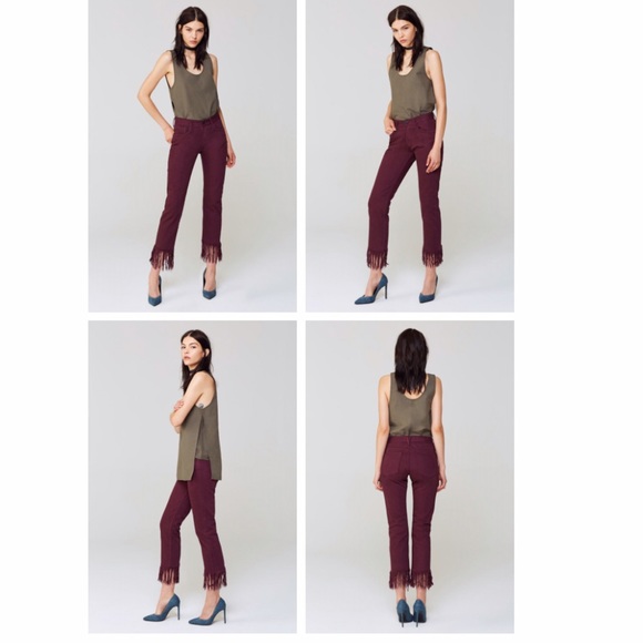 3x1 WM3 Frayed Jeans in Mulberry