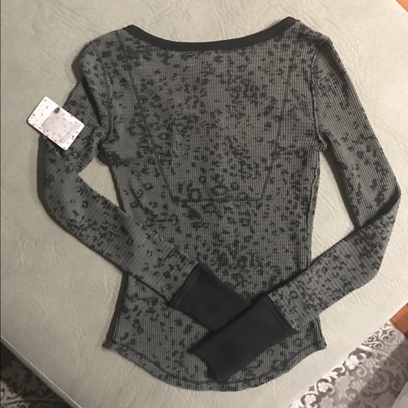 Free People Davis Printed Henley Thermal Top - Picture 4 of 4