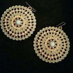 Aqua and Crystal Earrings