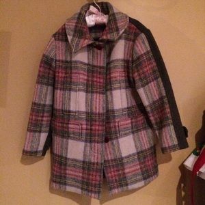 EUC Stella McCartney Plaid Wool Coat Size 6 Years