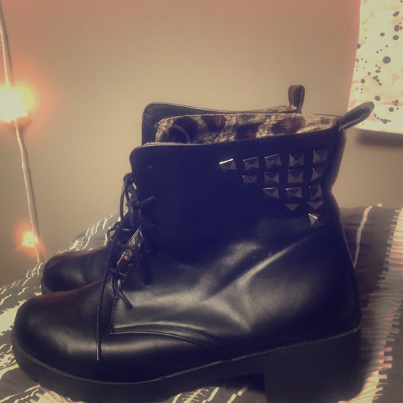 Studded ankle boots