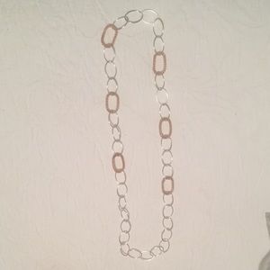 NEW Silver and rose gold necklace