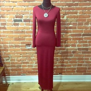 Cherry red maxi dress