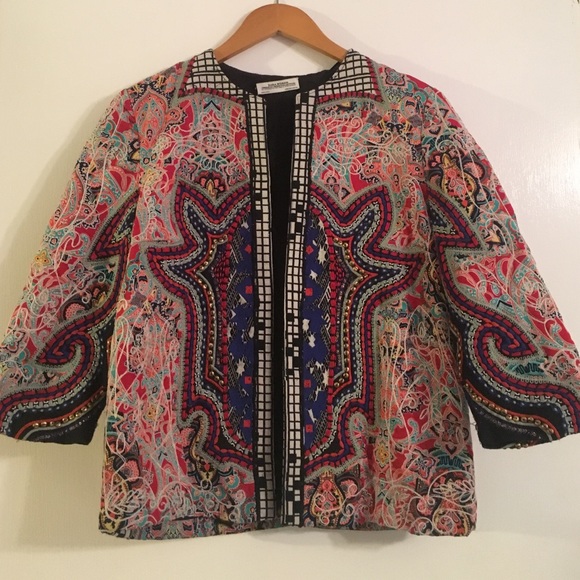 Zara Patterned Jacket Size Medium