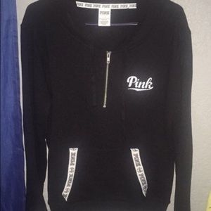 Vs pink quarter zip size L