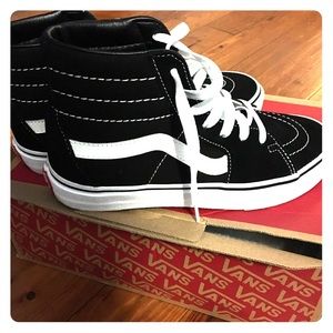 Black and white vans