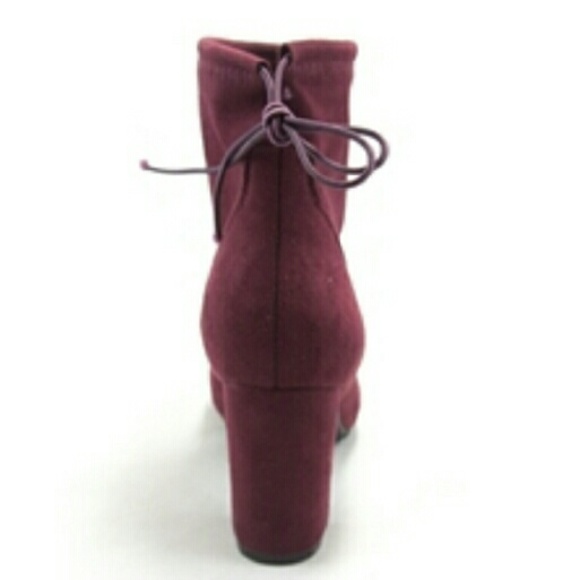 Booties ❤NEW ARRIVAL❤ Rear Tie COLOR:WINE - Picture 4 of 5