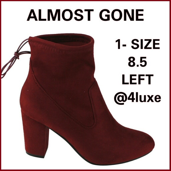 Betani  Shoes - Booties ❤NEW ARRIVAL❤ Rear Tie COLOR:WINE