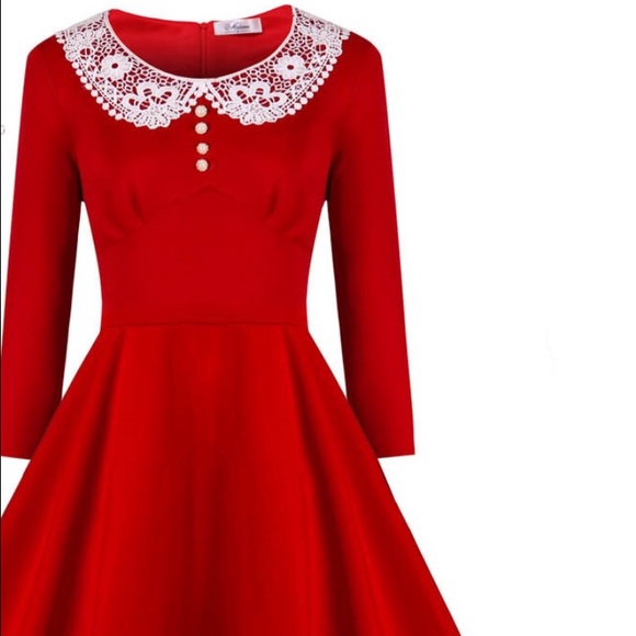 Red Vintage dress - Picture 2 of 3