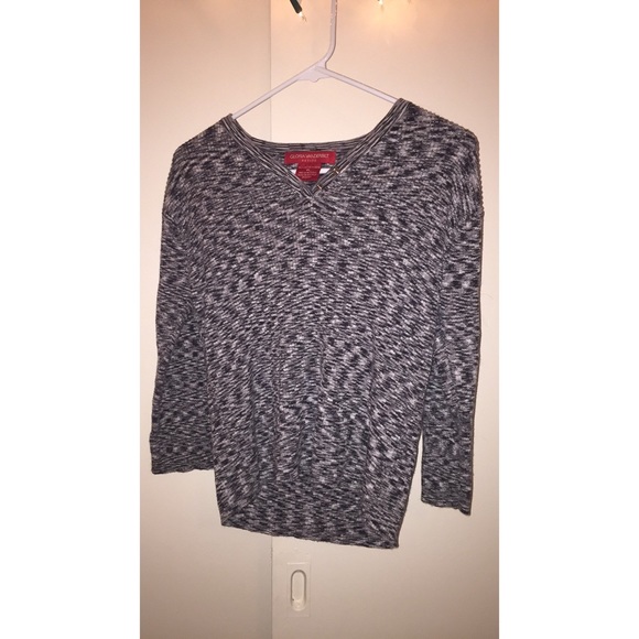 Gloria Vanderbilt Black white and grey long sleeve petite large