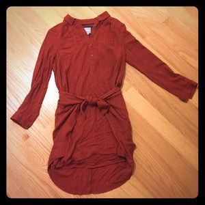 Front-tie dress
