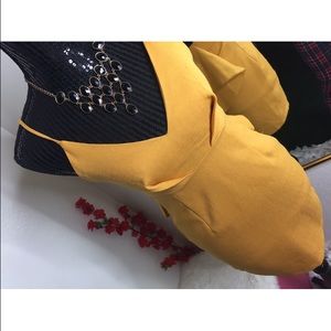 Brand new mustard holiday  mini dress