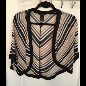 Black, Gold & White Knitted Shrug. Super Cute!